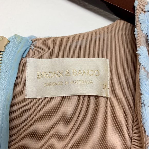 Bronx And Banco Blue Amsonia Lace Dress Size Medium - Picture 7 of 14